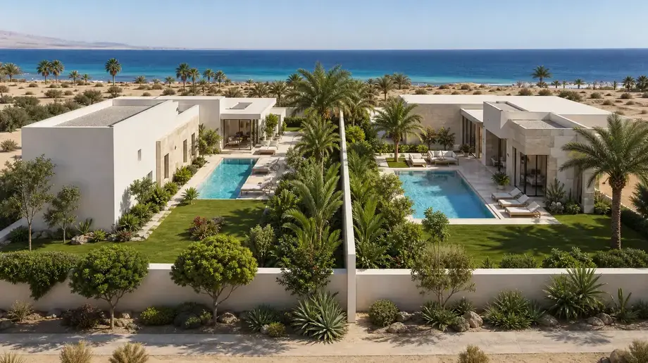 Two modern small villas in Hurghada on private 1000 m² plot zones — Summerland New Hurghada