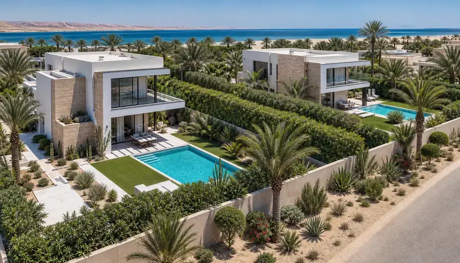 Two modern small villas in Hurghada on private 1000 m² plot zones — Summerland New Hurghada